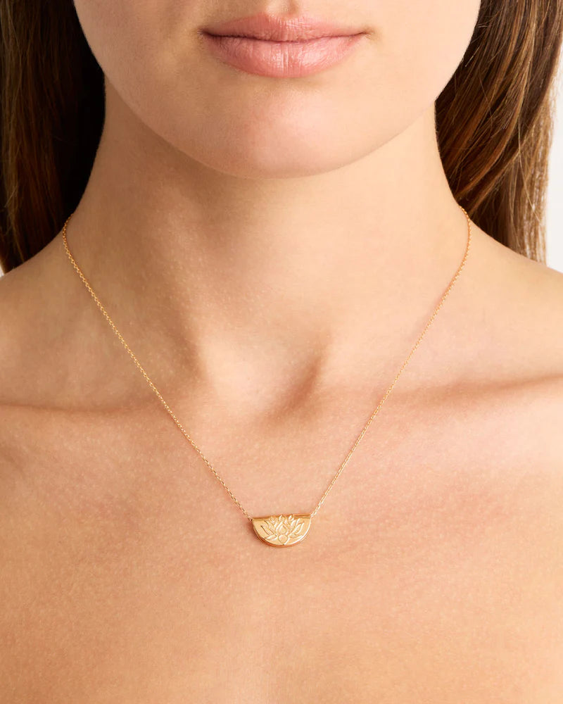 By Charlotte Short Lotus Necklace - 18k Gold Vermeil