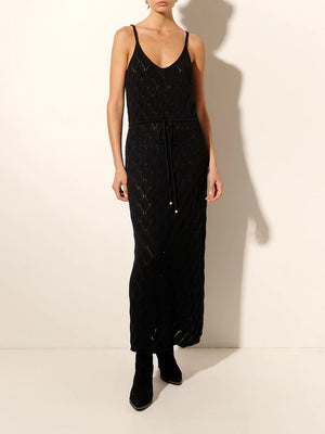 Kivari Claudia Strappy Knit Dress - Black